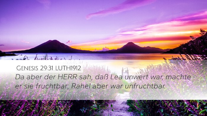 Genesis 29:31 LUTH1912 Bible Verse Image