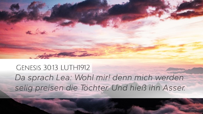 Genesis 30:13 LUTH1912 Bible Verse Image