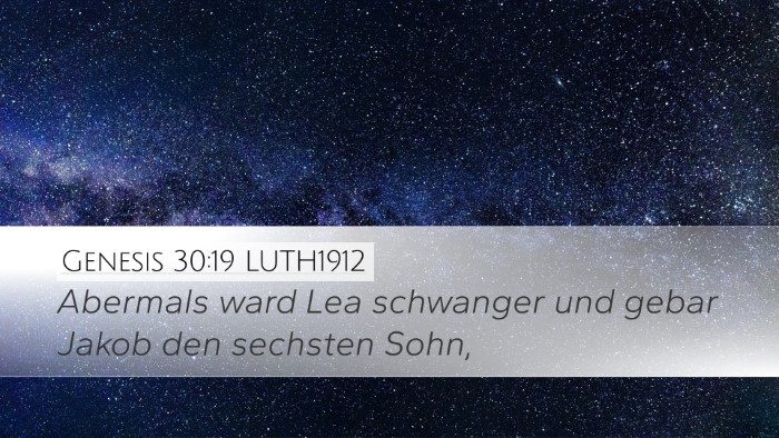 Genesis 30:19 LUTH1912 Bible Verse Image