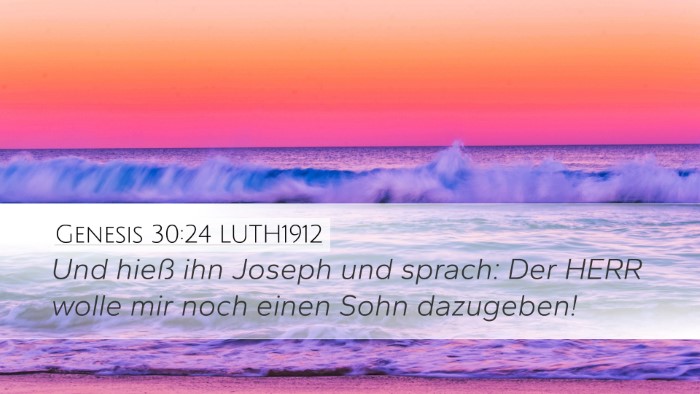 Genesis 30:24 LUTH1912 Bible Verse Image
