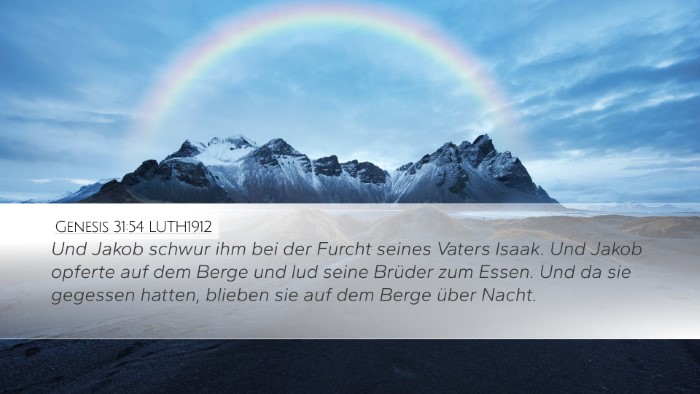 Genesis 31:54 LUTH1912 Bible Verse Image
