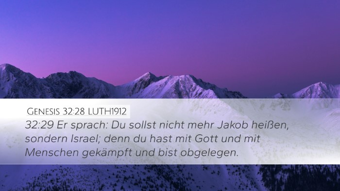 Genesis 32:28 LUTH1912 Bible Verse Image