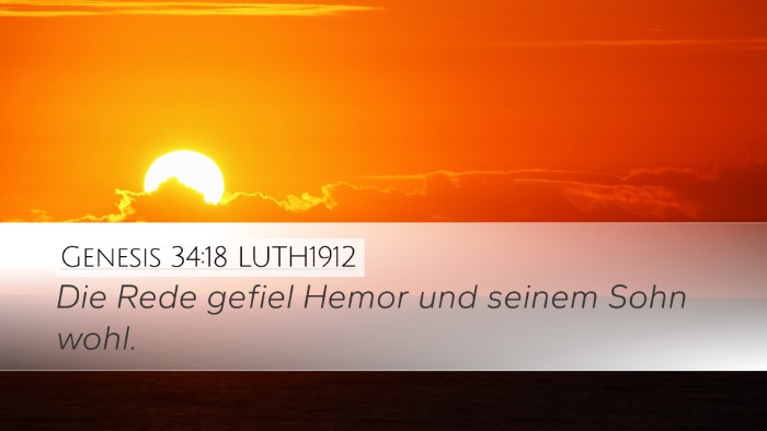 Genesis 34:18 LUTH1912 Bible Verse Image