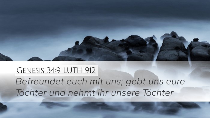 Genesis 34:9 LUTH1912 Bible Verse Image