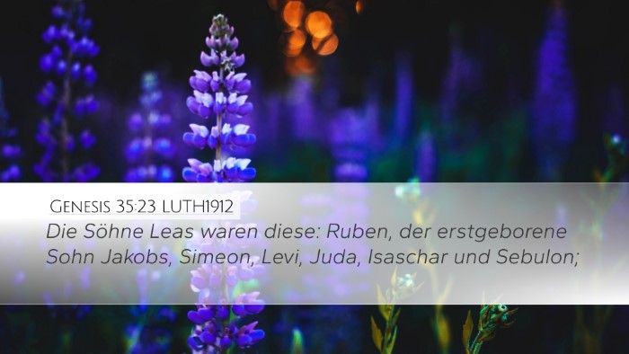Genesis 35:23 LUTH1912 Bible Verse Image