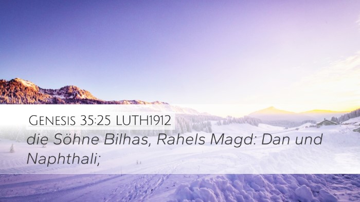 Genesis 35:25 LUTH1912 Bible Verse Image