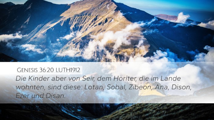 Genesis 36:20 LUTH1912 Bible Verse Image