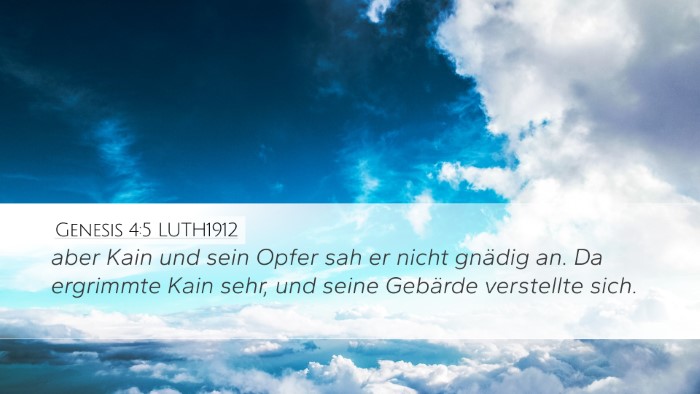 Genesis 4:5 LUTH1912 Bible Verse Image