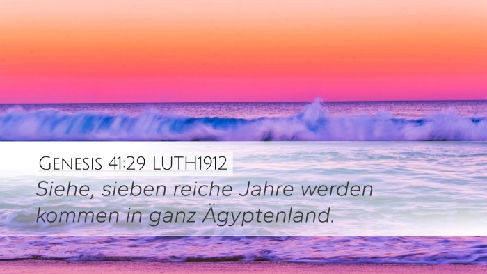 Genesis 41:29 LUTH1912 Bible Verse Image
