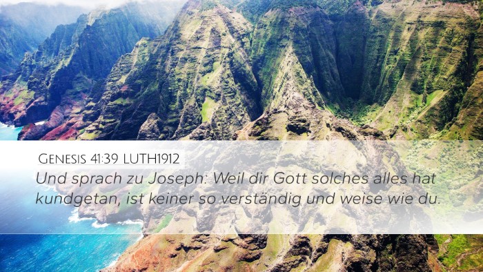 Genesis 41:39 LUTH1912 Bible Verse Image