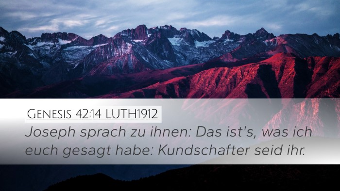 Genesis 42:14 LUTH1912 Bible Verse Image