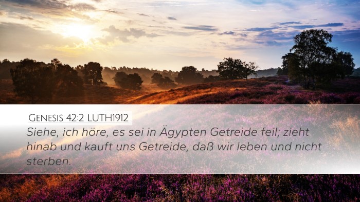Genesis 42:2 LUTH1912 Bible Verse Image
