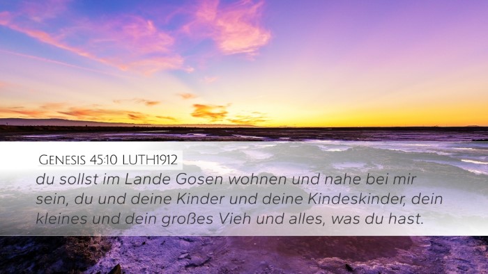 Genesis 45:10 LUTH1912 Bible Verse Image