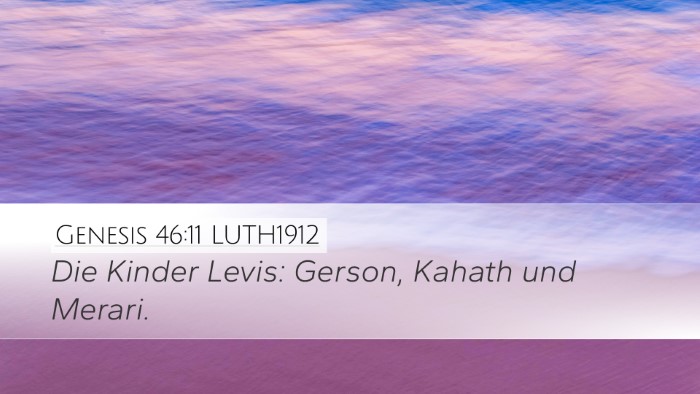 Genesis 46:11 LUTH1912 Bible Verse Image