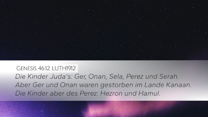 Genesis 46:12 LUTH1912 Bible Verse Image