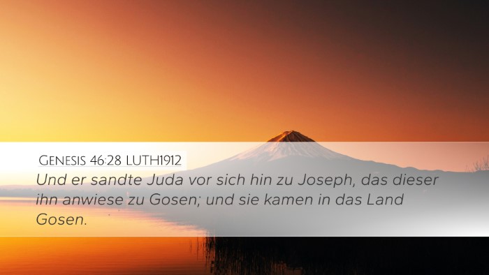 Genesis 46:28 LUTH1912 Bible Verse Image