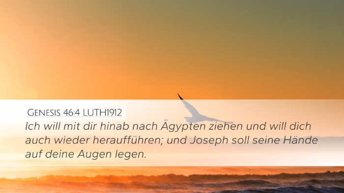 Genesis 46:4 LUTH1912 Bible Verse Image