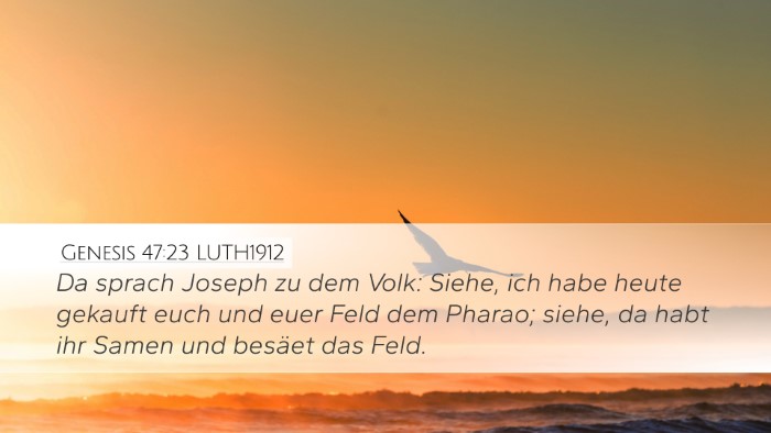 Genesis 47:23 LUTH1912 Bible Verse Image
