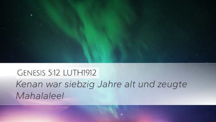 Genesis 5:12 LUTH1912 Bible Verse Image