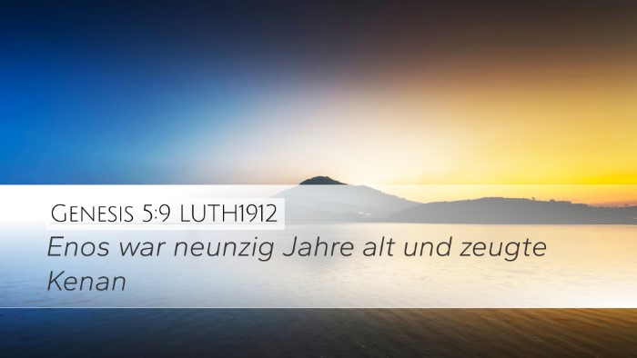 Genesis 5:9 LUTH1912 Bible Verse Image