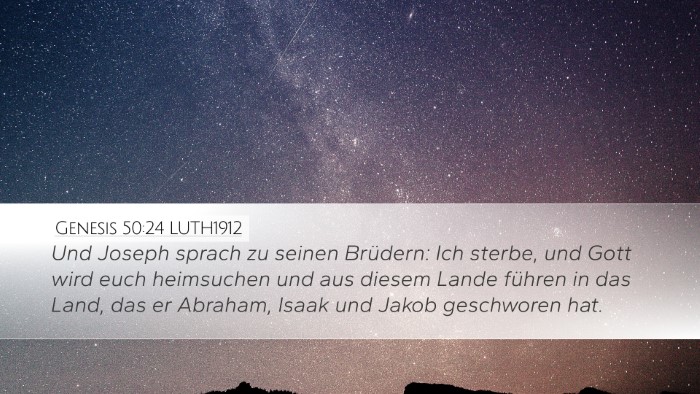Genesis 50:24 LUTH1912 Bible Verse Image