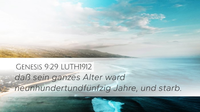 Genesis 9:29 LUTH1912 Bible Verse Image