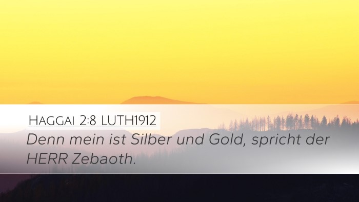 Haggai 2:8 LUTH1912 Desktop Wallpaper - Denn mein ist Silber und Gold, spricht der HERR - Desktop Bible Verse Wallpaper