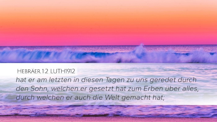 Hebräer 1:2 LUTH1912 Bible Verse Image