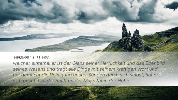 Hebräer 1:3 LUTH1912 Bible Verse Image