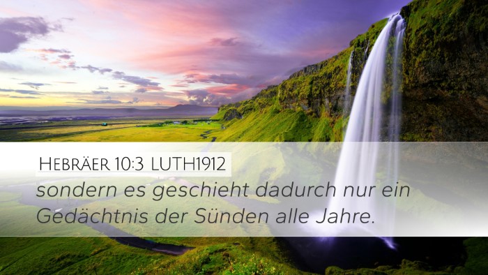 Hebräer 10:3 LUTH1912 Bible Verse Image