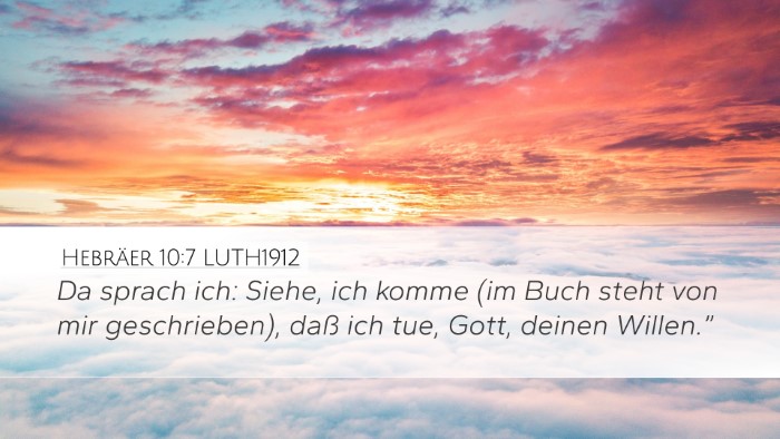 Hebräer 10:7 LUTH1912 Bible Verse Image