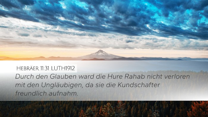 Hebräer 11:31 LUTH1912 Bible Verse Image