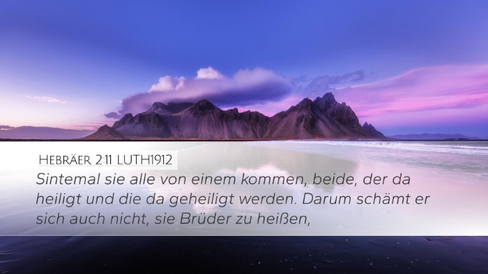 Hebräer 2:11 LUTH1912 Bible Verse Image