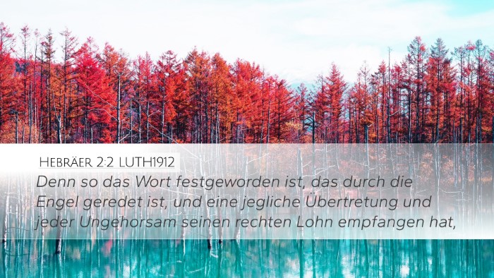 Hebräer 2:2 LUTH1912 Bible Verse Image