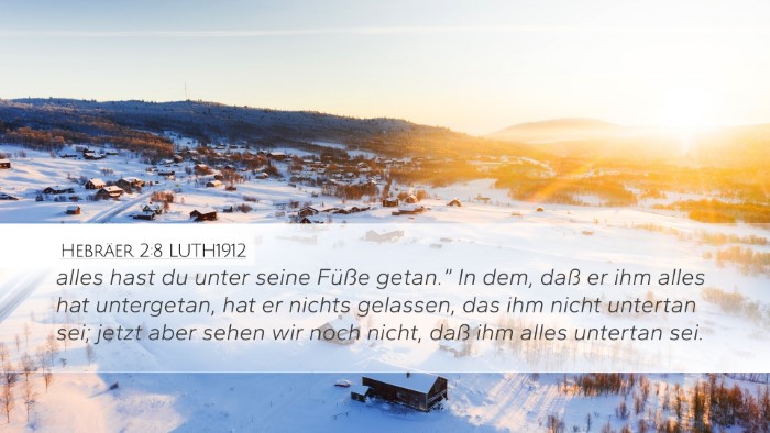 Hebräer 2:8 LUTH1912 Bible Verse Image