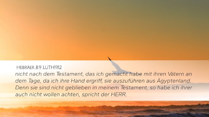 Hebräer 8:9 LUTH1912 Bible Verse Image