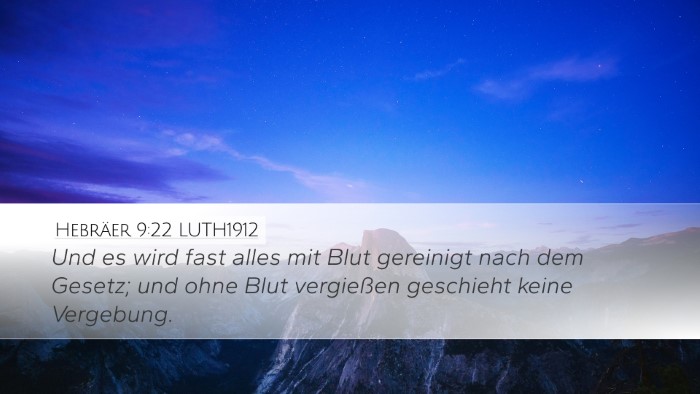Hebräer 9:22 LUTH1912 Bible Verse Image