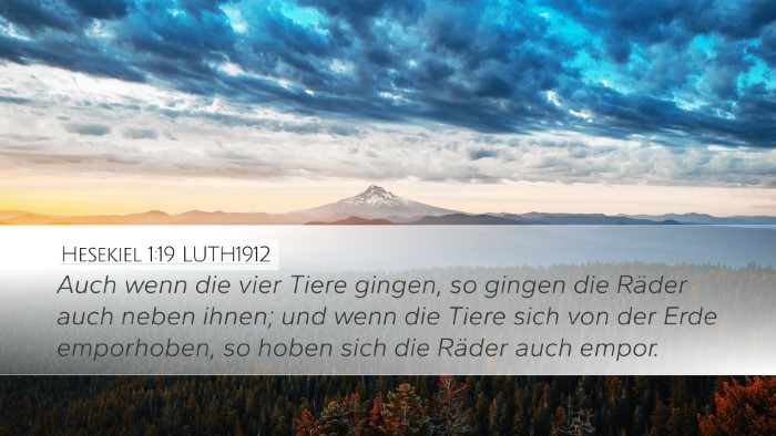 Hesekiel 1:19 LUTH1912 Bible Verse Image