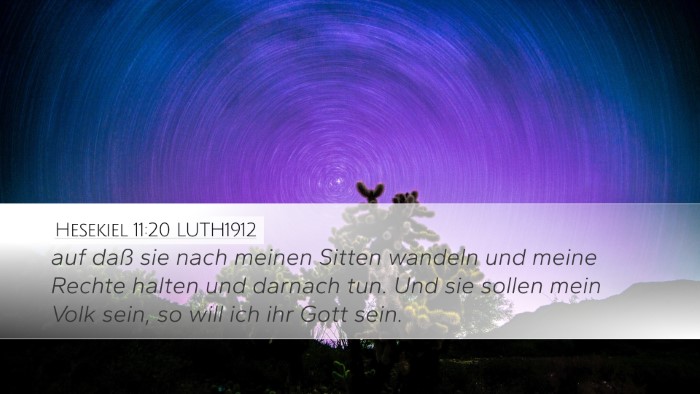 Hesekiel 11:20 LUTH1912 Bible Verse Image