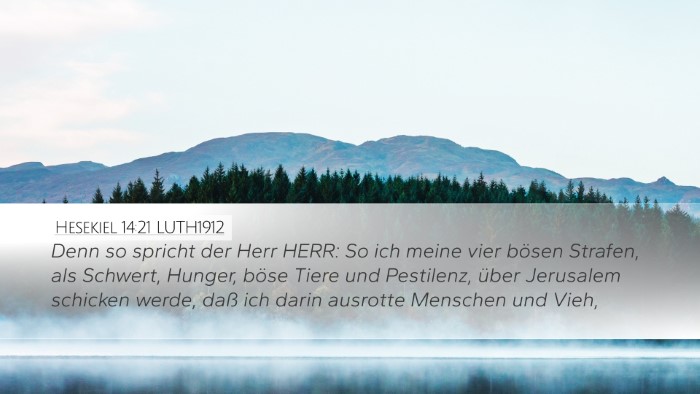 Hesekiel 14:21 LUTH1912 Bible Verse Image