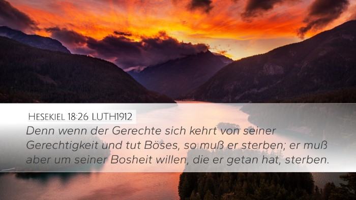 Hesekiel 18:26 LUTH1912 Bible Verse Image