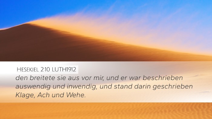 Hesekiel 2:10 LUTH1912 Bible Verse Image