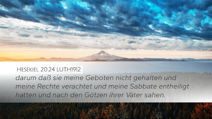 Hesekiel 20:24 LUTH1912 Bible Verse Image