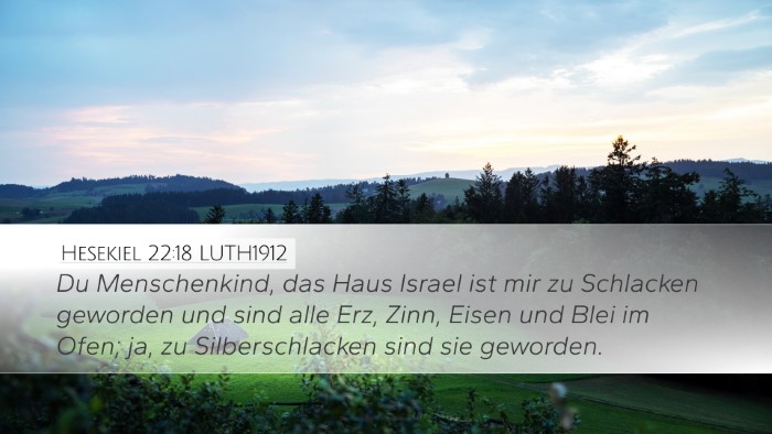 Hesekiel 22:18 LUTH1912 Bible Verse Image