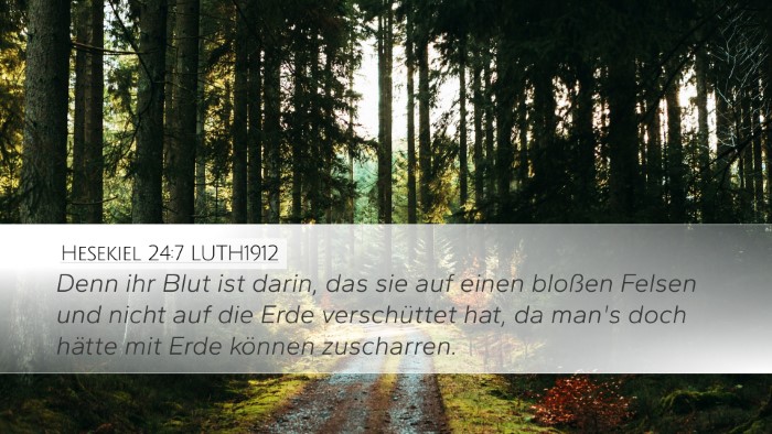 Hesekiel 24:7 LUTH1912 Bible Verse Image
