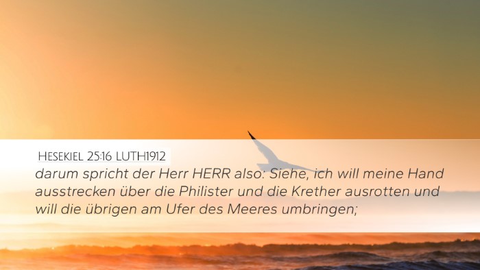 Hesekiel 25:16 LUTH1912 Bible Verse Image