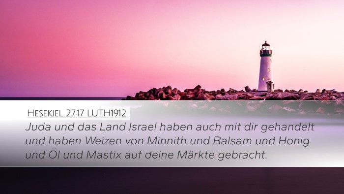 Hesekiel 27:17 LUTH1912 Bible Verse Image