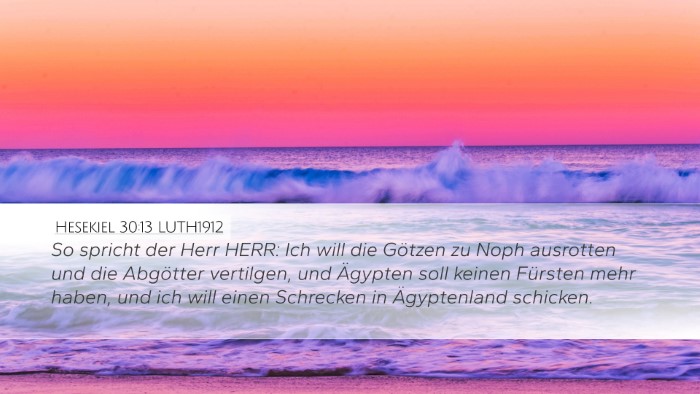 Hesekiel 30:13 LUTH1912 Bible Verse Image