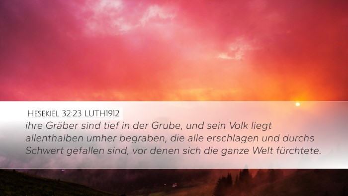 Hesekiel 32:23 LUTH1912 Bible Verse Image