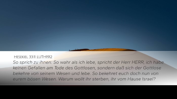 Hesekiel 33:11 LUTH1912 Bible Verse Image